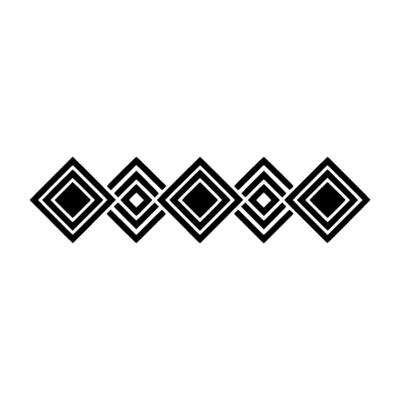 Geometric Diamond Pattern Minimalist Black White Element