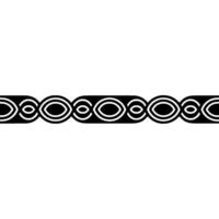 Abstract Black And White Seamless Border, Minimalist Ornament vector