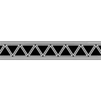 Geometric Black Triangle Border On White Background vector