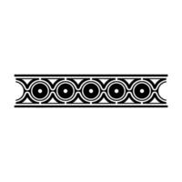 Decorative Black Border Geometric Pattern On White Background vector