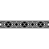 Geometric Border In Black And White, Decorative Ornament vector