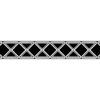 Geometric Pattern Border Monochrome Triangle Motif On Gradient Background vector