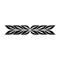 Geometric Floral Border In Black, White, And Gray vector