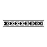 Ornamental Black Border With Celtic Knot Motif On White vector