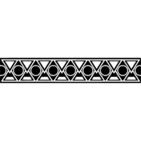 Geometric Border In Black And White, Decorative Edge vector