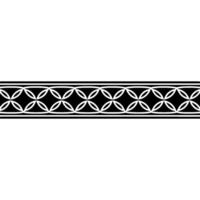 Geometric Border Black And White Circular Pattern On Gradient Background vector