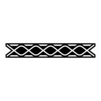 Abstract Geometric Divider In Black On White Background vector