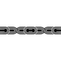 Abstract Geometric Black White Stripe Border vector