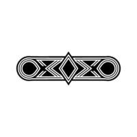 Deco Style Geometric Ornament On White Background, Symmetrical Abstract vector