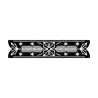 Elegant Black White Border Ornament vector
