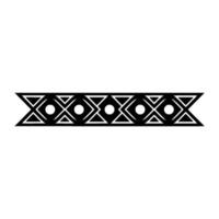 Geometric Border, Tribal Ornament, Minimalist Black White vector