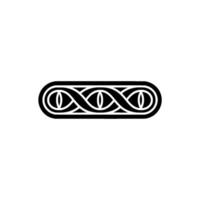 Celtic Knot Border In Black And White, Minimalist vector