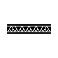 Geometric Border Black And White Decorative Element On Light Grey Background vector