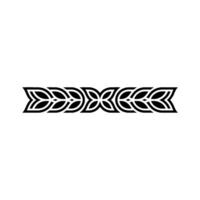 Geometric Black Leaf Border On White Background vector