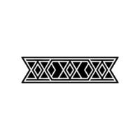 Geometric Border Element With Diamond Arrow Designs vector