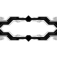 Abstract Tech Circuitry Frame With Copy Space, Minimalist vector