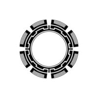 Geometric Black And White Circular, Minimalist vector