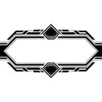 Art Deco Geometric Frame With Diamond Accents, Modern vector