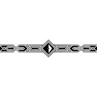 Geometric Decorative Border Element Art Deco Pattern On White vector
