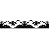 Stylized Cloud Border, Minimalist vector