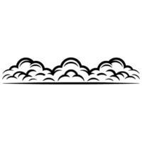 Stylized Cloudscape Border, Minimalist vector