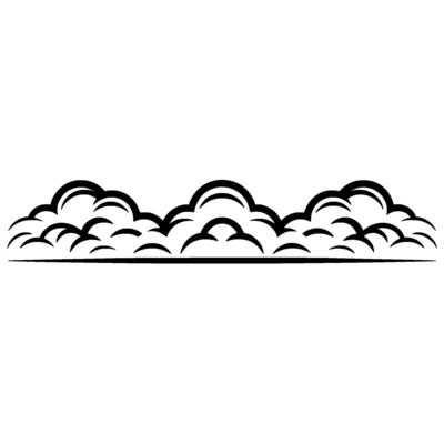 Stylized Cloudscape Border, Minimalist