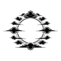 Celestial Cloud Frame, Minimalist vector