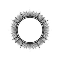 Radiant Circular Emblem, Minimalist vector