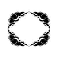 Stylized Cloud Frame, Minimalist vector