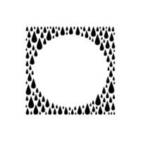 Minimalist Waterdrop Frame, Modern Concept vector