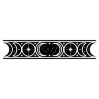 Celestial Border Moon Phases Constellation vector