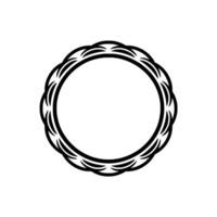 Intricate Woven Circle, Minimalist vector