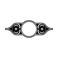 Ornate Circular Emblem, Vintage Element vector