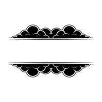 Stylized Cloud Border, Minimalist Element vector