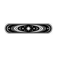Celestial Swirl Abstract Starburst Emblem vector