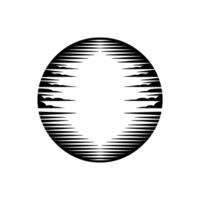 Abstract Radial Vortex, Minimalist Silhouette vector