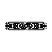 Celestial Connection Ornate Moon Star vector
