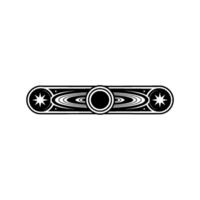 Celestial Scroll Art Deco Space Motif vector