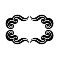 Intricate Tribal Frame, Elegant Swirls, Minimalist vector