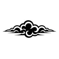 Stylized Cloud Ornament, Minimalist vector