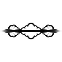 Stylized Cloud Border, Minimalist, Geometric vector