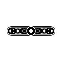 Celestial Scroll Geometric Starburst Ornament vector