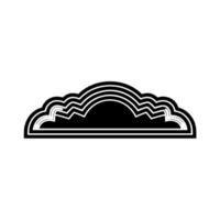 Layered Cloud Silhouette, Minimalist Horizon vector