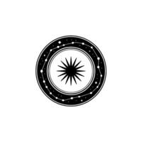 Celestial Emblem Starburst Galaxy, Minimalist vector