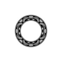 Art Deco Circle Frame, Elegant Ornamentation, Minimalist vector