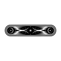 Celestial Scroll Vintage Starry Emblem vector
