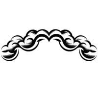 Stylized Wave Border, Vintage Element vector