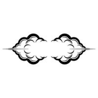 Stylized Cloud Border, Minimalist , Symbolic Element vector