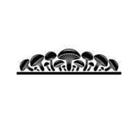 Stylized Mushroom Border, Geometric , Minimalist Illustration vector
