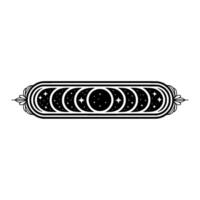 Celestial Scroll Vintage Moon Star vector